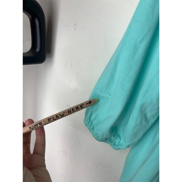 Fashion Bug 100% Cotton Turquoise Scoop Neck 3/4 Tee 1X - Picture 6 of 6